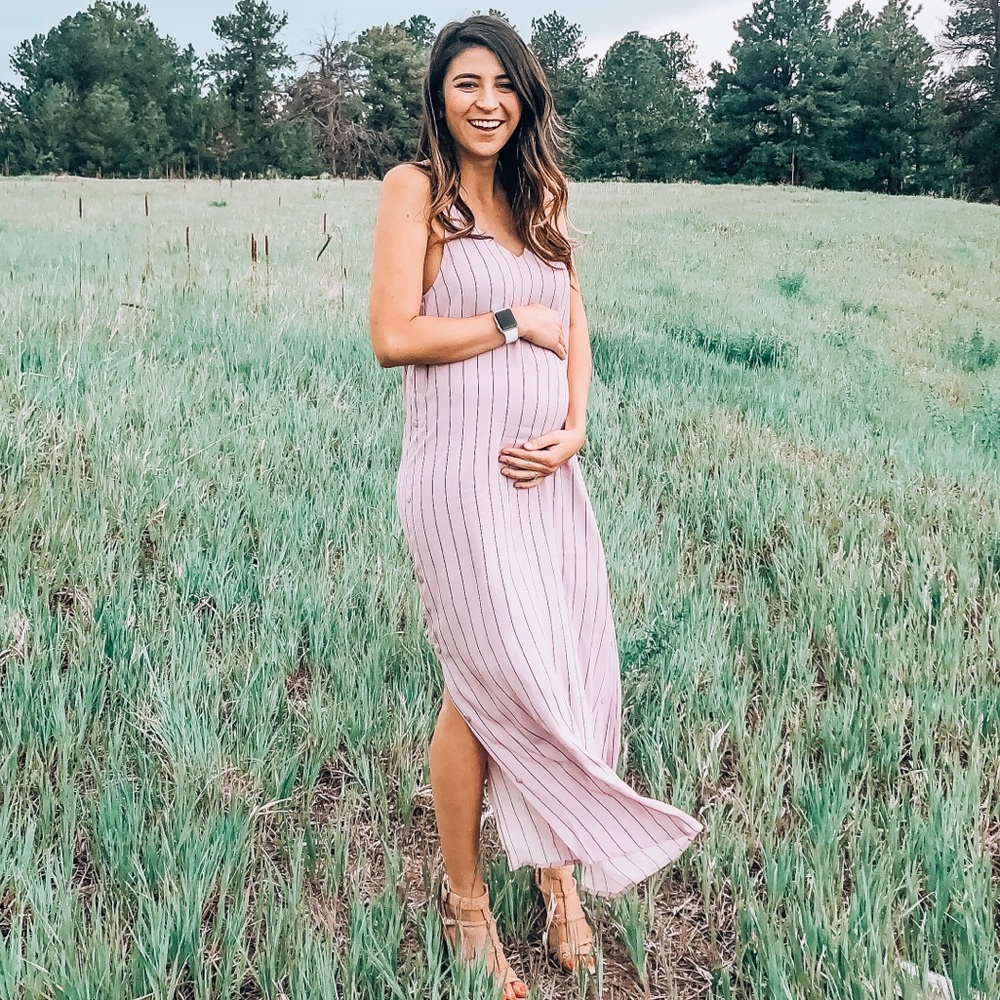 Purple stripe dress